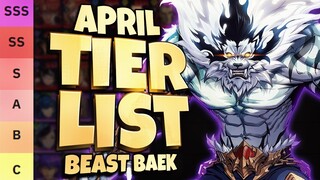 APRIL TIER LIST BROKEN SR UNITS DONT SLEEP ON THEM GLOBAL BUT IS BEAST TRASH ? - Solo Leveling Arise