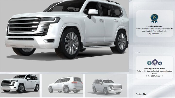 Free Toyota Land Cruiser 300 3D Model with Texture