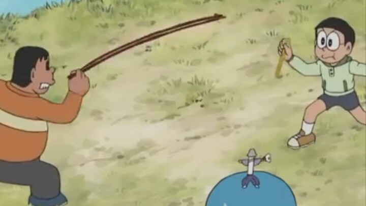 nobita bersemangat ingin menang