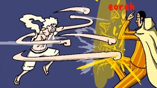 Versi lengkap Gear 5 Luffy VS Kizaru dibuat dengan gaya piksel oleh penggemar laut luar negeri! Sang