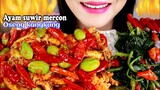 ASMR AYAM SUWIR MERCON, OSENG KANGKUNG | INDONESIAN FOOD | ASMR MUKBANG INDONESIA