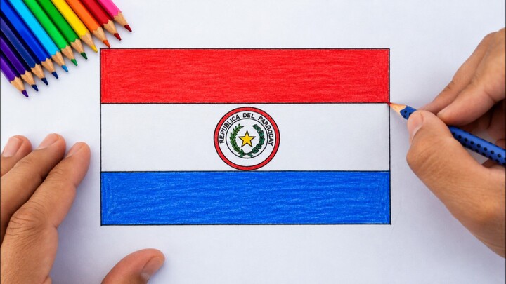 COMO DESENHAR A BANDEIRA DO PARAGUAI!