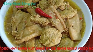 ẨM THỰC CHAY.MÓN LÁT HEO CHAY KHO CẢI  XÁ BẤU