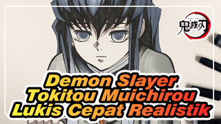 Proses Menggambar Realistik Cepat Hashira Kabut - Tokitou Muichirou | Demon Slayer_1