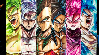 GOKU BROLY GOKU BLACK ROSE VEGETA and VEGITO From Dragon Ball | Anime Drawing