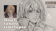 ♡ Howl Fanart Timelapse | Drawing Art by Xiel ♡