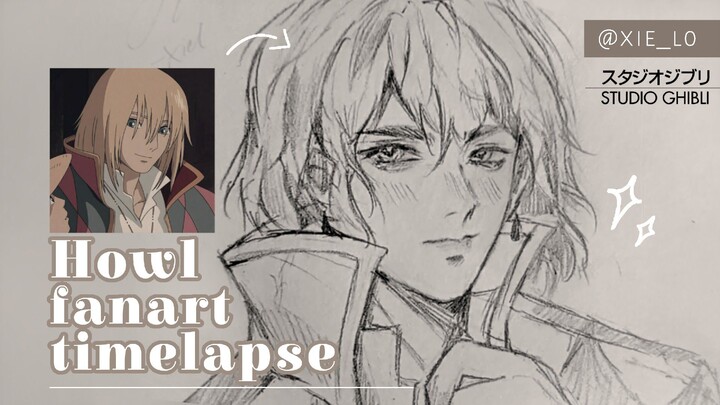 ♡ Howl Fanart Timelapse | Drawing Art by Xiel ♡