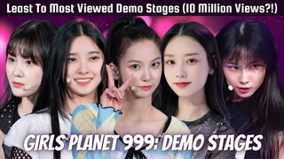 Top 32 Least To Most Viewed Demo Stages || Girls Planet 999 - Youtube Edition