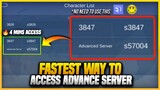 HOW TO JOIN ADVANCE SERVER QUICKLY! | 4 MINS ACCESS | WITHOUT USING CONTACT SUPPORT - Mobile Legends