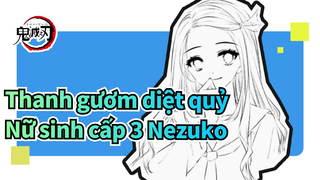 Vẽ nữ sinh trung học Nezuko | Fanfiction | Vẽ bằng Tablet | Thanh gươm diệt quỷ_1