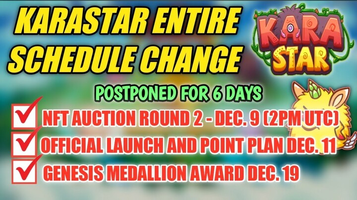 KARASTAR | KARASTAR ENTIRE SCHEDULE CHANGE