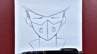 Easy anime drawing | how to draw cyber boy easy step-by-step