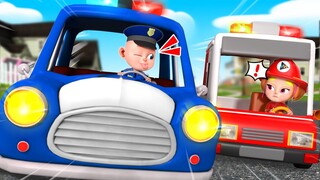 Police Officer Songs + Wheels On The Bus Go Round and Round | More Nursery Rhymes & Rosoo Kids Songs