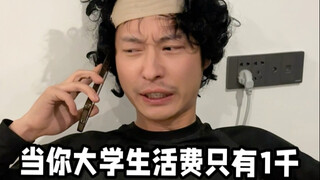 当你大学生活费只有1千