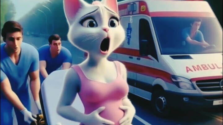 cute cat Pregnant vs black cat cute kids dog vs Harami Dog hunting dog beautiful adventure story#fyp