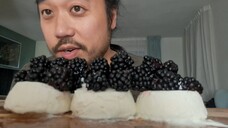 ASMR FROZEN YOGHURT WITH ORGANIC BLACKBERRIES