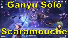 Ganyu Solo Vs Scaramouche #genshinimpact #Scaramouche #Ganyu #worldboss