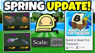 SPRING UPDATE FIRST LOOK!! | Build a boat for Treasure ROBLOX