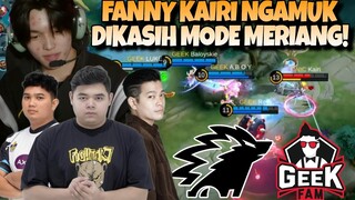 FANNY KAIRI DILEPAS !! LANGSUNG DIKASIH MODE MERIANG 1000 KABEL ! ONIC VS GEEK FAM MATCH 3 - MPL S13