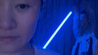 He bought a lightsaber...