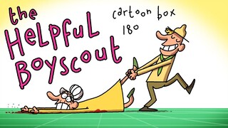 The Helpful Boyscout | Cartoon Box 180 | by FRAME ORDER | Funny elderly cartoon