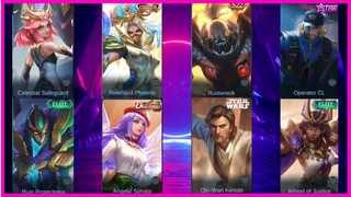 7 UPCOMING SKINS AND RELEASE DATES | 7 NEW SKINS MOBILE LEGENDS RELEASE DATE