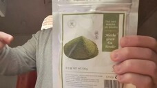 ASMR Matcha Milk BUBBLE TEA (Boba) Chewing & Drinking Sounds + Spoon Licking