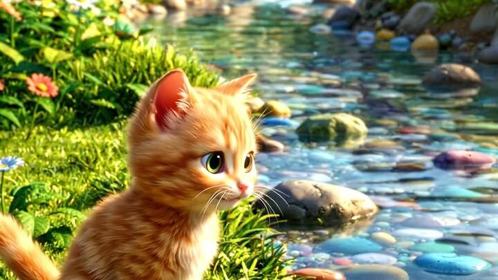cat catching fish 🐠🐋🐟