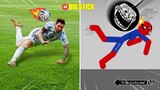 8 Min Real Football vs Stickman | Stickman Dismounting funny moments | Best Falls #81