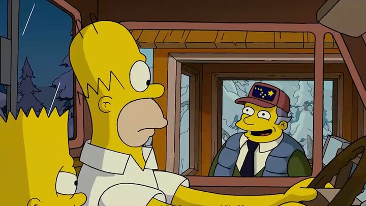 [The Simpsons] This town was about to be wiped out by the H-bomb because they dumped pig manure in t