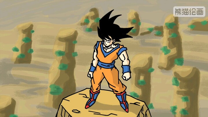 【Animasi Gambar Jari】Goku vs. Vegeta