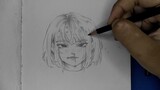Cara menggambar Rambut anime cewek