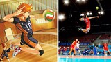 [Realistic version of Volleyball] Famous scenes from the animation Volleyball Boys are reproduced in