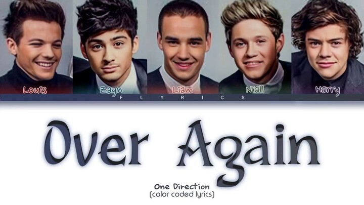 One Direction - Over Again Lyrics (Color Coded Lyrics) (sped up)