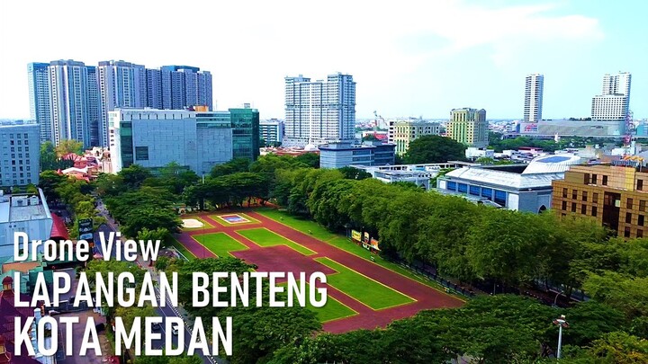 KOTA  MEDAN  DARI  LAPANGAN  BENTENG  DRONE  VIDEO