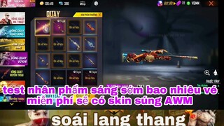 Free fire| thử test nhân phẩm đầu năm với vé quay skin súng miễn phí và cái kết