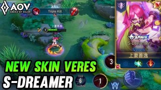 AoV : NEW SKIN VERES S-DREAMER GAMEPLAY - ARENA OF VALOR | LIÊNQUÂNMOBILE | ROV | COT