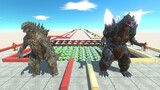 Who Is Faster And Stronger? Godzilla vs SpaceGodzilla - Animal Revolt Battle Simulator