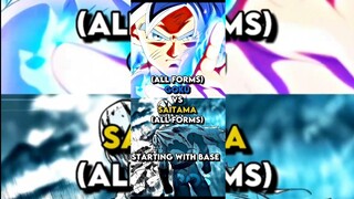 GOKU(ALL FORMS) VS SAITAMA(ALL FORMS) | anime edit