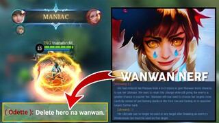 Nerfed nanaman si Wanwan Delete hero naba to?? -Kingwanwan