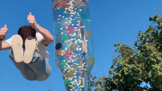 梦幻白彩色棒槌塔倒流沙漏