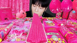 ASMR MUKBANG | 직접 만든 갤럭시 꿀젤리 핑크 디저트 아이스크림 먹방 & 레시피 DESSERT GALAXY HONEY JELLY CANDY