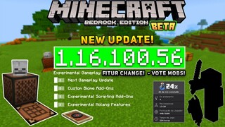 UPDATE! MCPE 1.16.100.56 BETA - XBOX | Change Fitur + Fps & Vote Mobs!