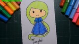 How to draw Tangled ( vẽ công chúa tóc mây )