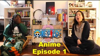 LIVE ACTION FANS FINALLY REACT TO THE ANIME!! 🤩 ONE PIECE Episode 1 Reaction