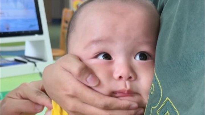 Baby gets a vaccination, and the baby says: “That’s right, this is the feeling!”