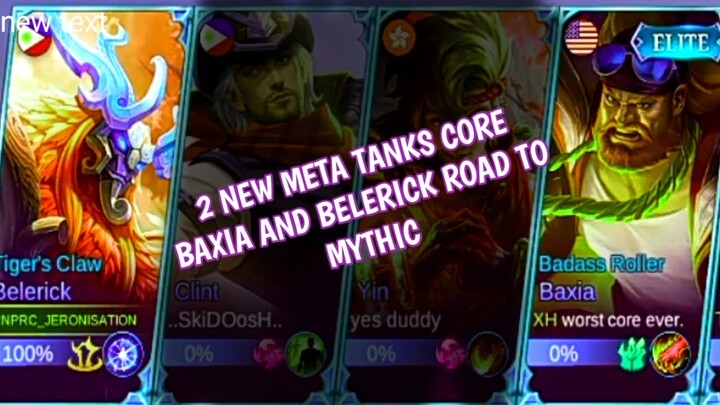 2 New Meta Tanks in Mobile Legends Latest patch Core Baxia and Belerick Road to Mythic