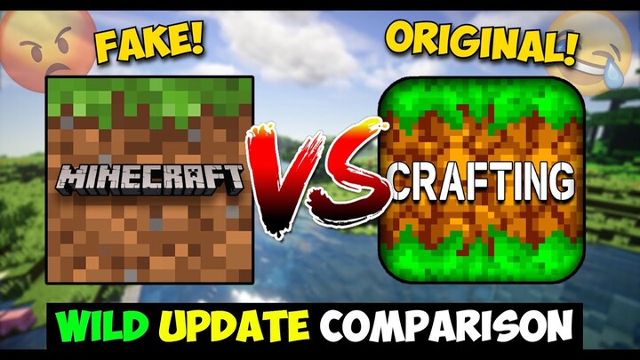 Minecraft PE WILD UPDATE VS Crafing And Building WILD UPDATE - Mobile Game Comparison!!