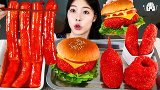 ASMR MUKBANG| 직접 만든 치토스 햄버거 핫도그 떡볶이 먹방 & 레시피 FRIED CHICKEN AND Tteokbokki EATING