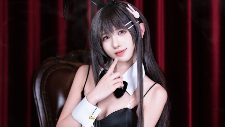 Ai mà không yêu cô gái thỏ trong màn hình lật dọc của "Short Skirt" [Mai Sakurajima cosplay]